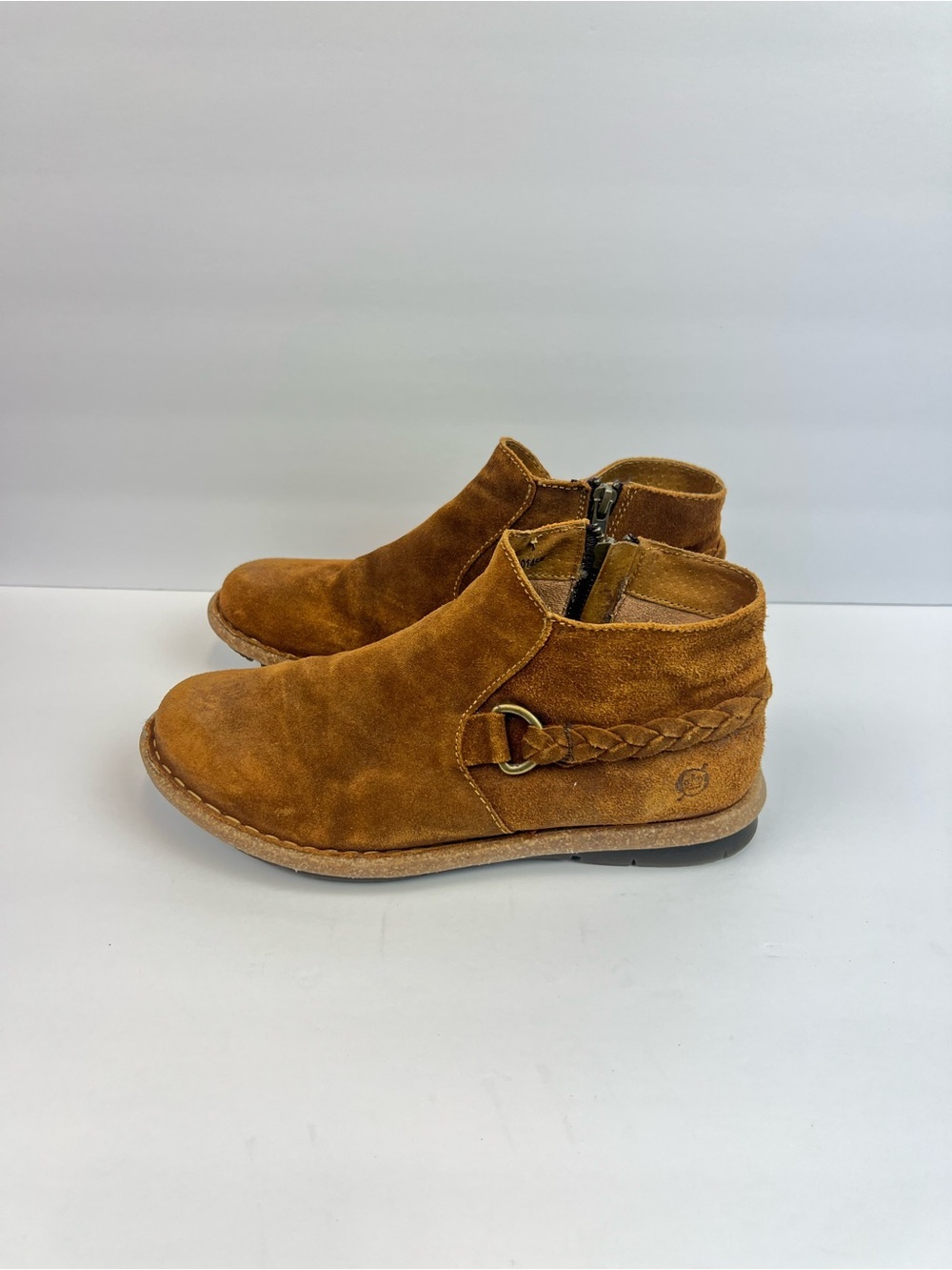 Born Women's Toya Distressed Suede Ankle Boot Brown Size US 7.5 Euro 38.5 - Picture 2 of 9